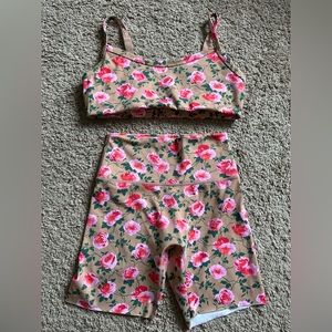 Nude rose aerie athleisure set